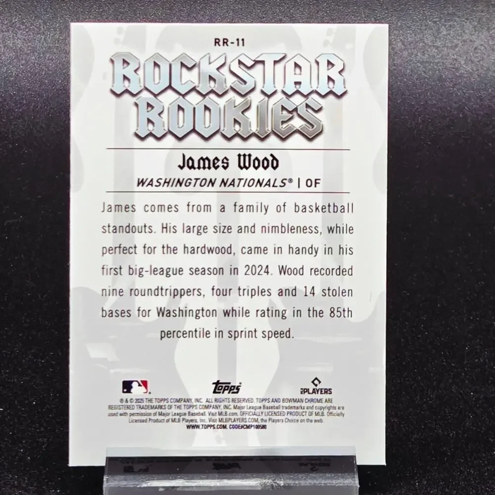 James Wood Bowman Chrome Rockstar Rookies Elite RC Nationals Top Prospect